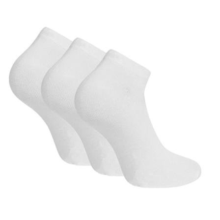 Nilkkasukat bambusta, valkoinen - 3-pakkaus - 41-45 White 41-45