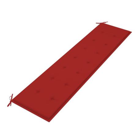 Vidaxl Bänkdyna För Trädgården Röd 200x50x3 Cm Röd