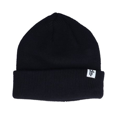 Upfront - Svart cuff Beanie - Fold Beanie Black Cuff @ Hatstore