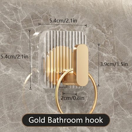 1/4STK Selvklæbende vægkroge Akryl badeværelseskroge til ophæng