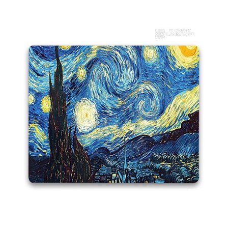 Liten musematte Tegneserie Van Gogh Illustrasjon PC Gamer-skap Tangentbord Skrivebordsmatte Datorspillstilbehør Musematte Animematter JH003770 18x22cm