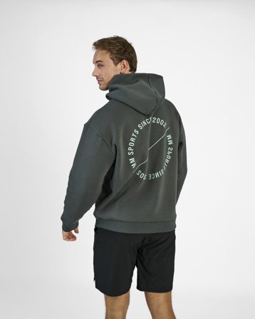 MM Sports Hoodie Emblem, Faded Green - L