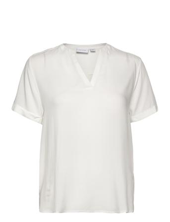 Viroma V-Neck S/S Top/Su - White Vila