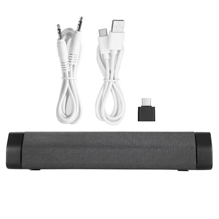 20W Dubbla Högtalare Bluetooth Mega Bass Subwoofer, USB Trådlös Surround Soundbar