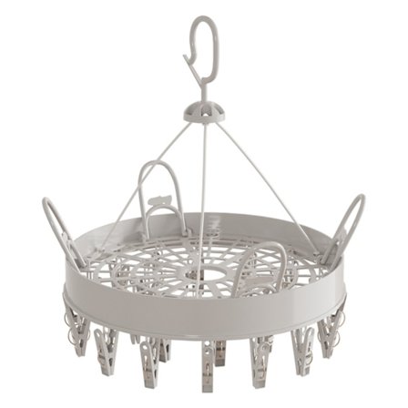 Kokoontaitettava pyykkipoikateline Monitoiminen sukkien kuivausteline Sukkien pyyhkeiden alusvaatteiden vauvanvaatteiden kuivaamiseen Valkoinen pyöreä