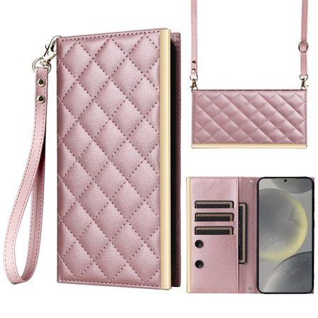 Samsung Galaxy S25 Plus Fodral Rombläder Roséguld_max