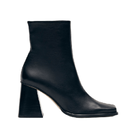 Alohas South Black Leather Ankle Boots Kängor & Dam Svart 39