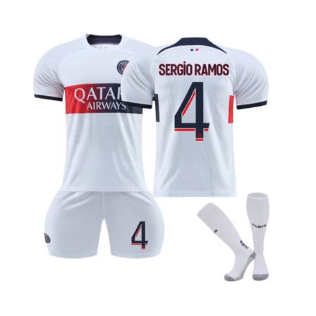 (Paris Saint-Germain 2023/2024 Sergio Ramos #4 Fotbollströja på bortaplan Orange M