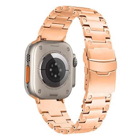 Apple Watch Series 8 (45 mm) / Watch Ultra 316 armband i rostfritt stål - Roséguld