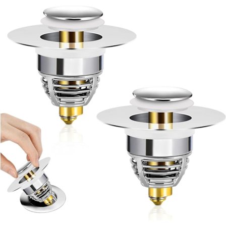 Universal Pop-Up Sänkdrain, 2-delad Anti-Igentäppningsfilter, Sta