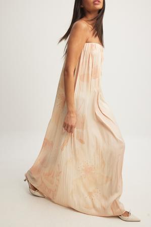 NA-KD Maxi robe bandeau - Robes fleuries - Rose,Flower - EU 32