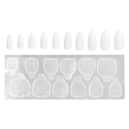 10 st Kista Press-on Naglar Full Cover Falska Naglar Spetsar Glansiga Artificiella Falska Naglar Manikyr Dekal för Kvinnor Flickor N5344-01