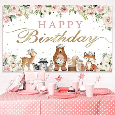 7x5ft Djungeldjur Grattis På Födelsedagen Bakgrund Pojke Flicka Födelsedag Bakgrund Dekoration Födelsedagsfest Tillbehör Foto Bakgrund