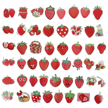 50 stk. Jordbær Klistermærker DIY Søde Jordbær Mærkater Computer Klistermærker Telefon Laptop Klistermærker
