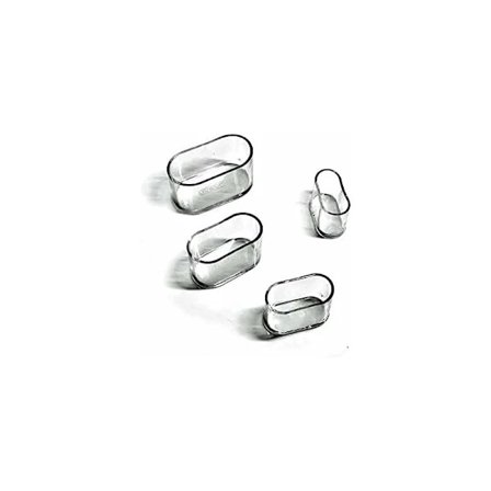 Oval silikon stolsbensskydd transparenta möbelskydd för golv 15x30mm 24-pack