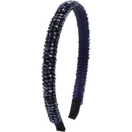 Hårbånd for jenter Rhinestone Perlebesatt Hårbånd Mote Krystall Perlebesatt Hårbånd Brud Ball Bryllup Tynne Hårbånd Hårtilbehør Marineblå