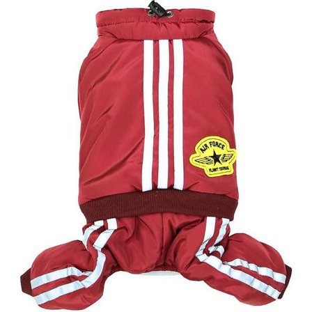 Fodrad HundVinteroverall med detaljer Hundoverall Hundkläder