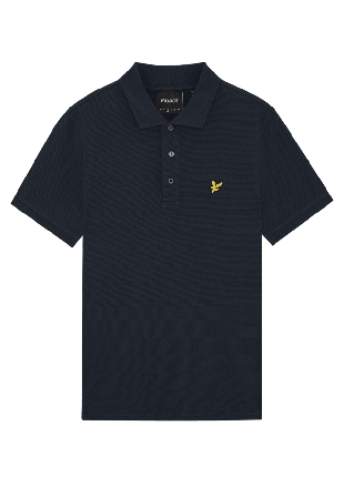 Lyle & Scott Popcorn Jacquard Polo Shirt T-shirts Herr Blå XXL