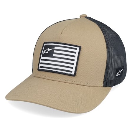 Alpinestars - Beige trucker Caps - Flag Sand/Black Trucker @ Hatstore