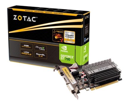 Zotac GeForce GT 730 - grafikkort - GF GT 730 - 4 GB