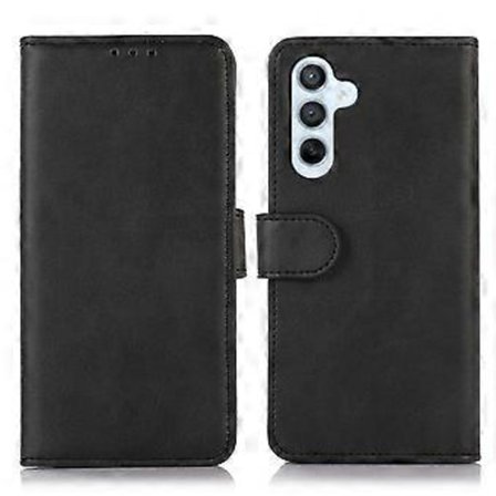 Til Samsung Galaxy S23 FE Stativ Telefonetui PU Læder Koeskindsstruktur Telefonpung Cover (Style A)