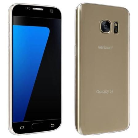Galaxy S7 Edge Soft Silikonfodral och 9H härdat glasfilm Black Outline Black