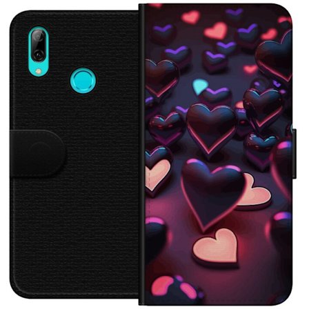 Kompatibelt Plånboksfodral till Huawei Huawei P smart 2019 Midnattshjärtan