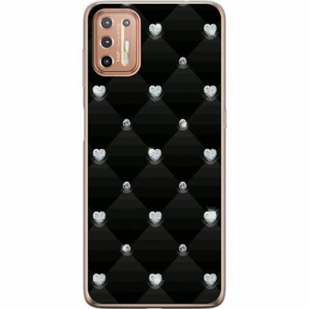 Motorola Moto G9 Plus Mjukt Skal - Bling Heart