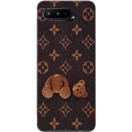 Yhteensopiva Puhelinkuori Asus Asus ROG Phone 5 Graafinen monogrammikuvio, jossa taiteellisesti muotoiltu nalle