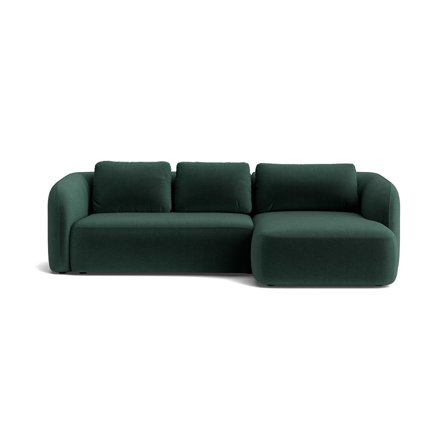 Trapani chaiselong sofa, højrevendt - Riviera Grøn - 285x175x86 - Sofa, chaiselong
