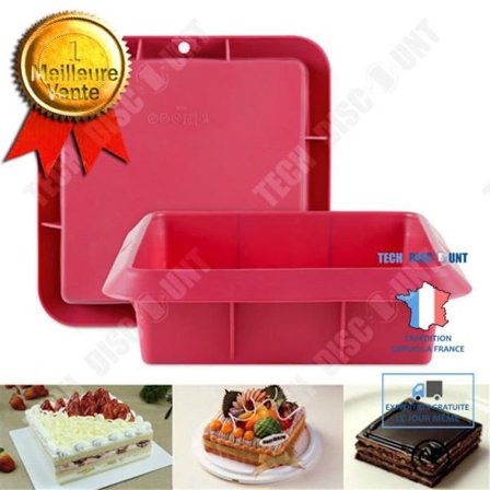 Bakform - TD - Silikon - Fyrkantig - Röd - Kompatibel med frys och diskmaskin