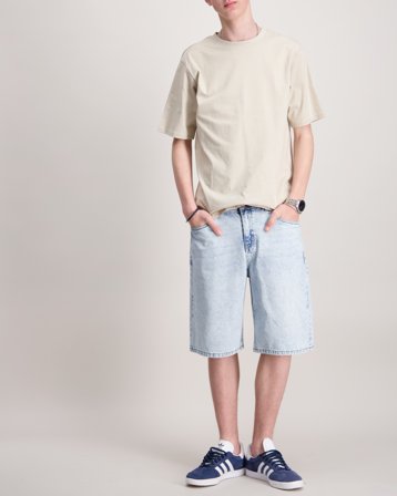 LMTD NLNKIM DNM LONG SHORTS Niebieski Szorty Chłopiec - Kids Brand Store