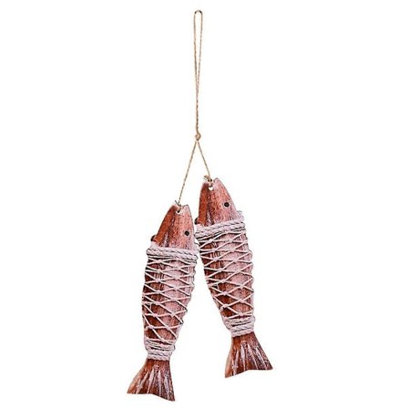 Fiskeformet Trævedhæng Dekorativt Strandskilt og Plade Mini Dekoration Boligindretning Sommerhus