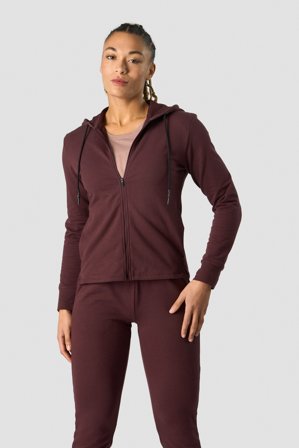 ICANIWILL - Stride Zip Hoodie Wmn Burgundy - Naiset - Treenivaatteet ICIW:ltä