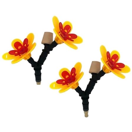 Hængende fuglefoderautomater DIY fuglefoderautomater sæt forvandl dine egne genbrugsflasker til den bedste fuglefoderautomat, 2 blomster