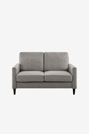Dorel Home - Sohva Kaci Loveseat, pehmustettu - Harmaa - 2 istuttavat sohvat - - Homeroom