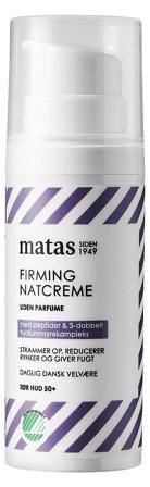 3 for 2 - Matas Striber Firming Natcreme til Tør Hud Uden Parfume 50 ml, Skincare, Ansigtspleje, Anti-age