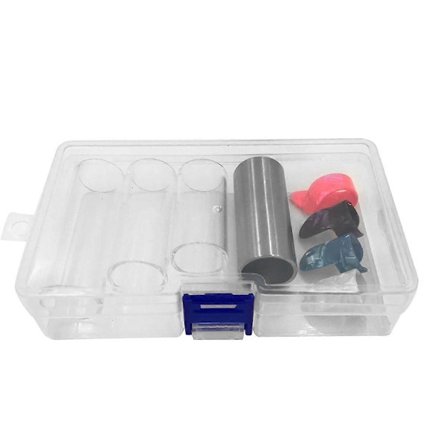 Guitar Slide Rustfrit Stål Metal/Glas Finger Slide til Guitar Bas Banjo Ukulele Strengeinstrument Tilbehør