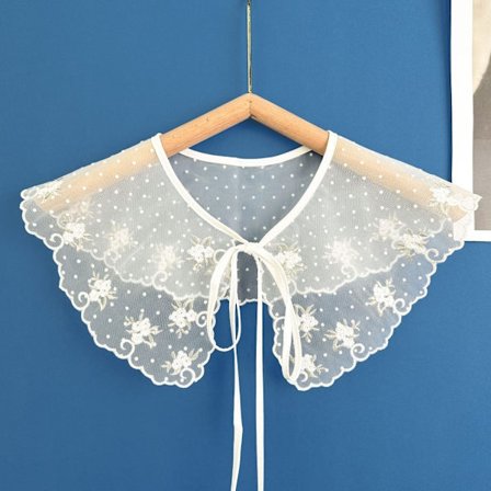 Kvinnors spetskrage Sjalkrage Front Placket krage