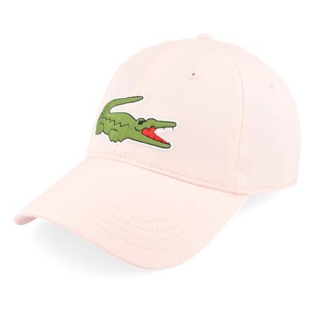 Lacoste - Pink unconstructed Czapka Z Daszkiem - Large Logo Rose Dad Cap @ Hatstore