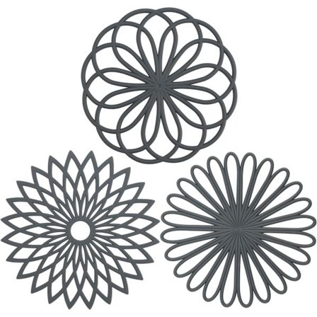 3-pack Silikonunderlägg med Intressant Snideri, Multifunktionell - D DXGHC