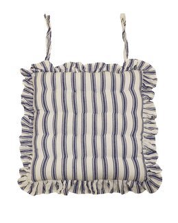 Stolsdyna med ränder och volang Madicken Blå - Kök,Kök - Redlunds