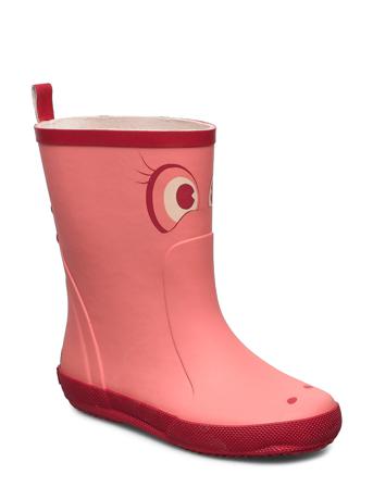 Wellies - Front Print Shoes Rubberboots High Rubberboots Unlined Rubberboots Vaaleanpunainen CeLaVi