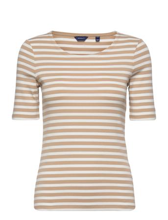 Striped 1X1 Rib Lss T-Shirt Patterned GANT