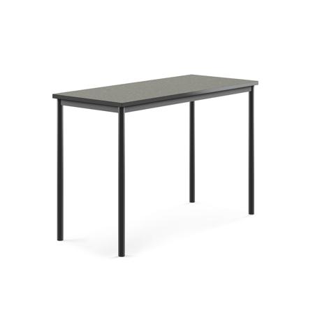 Tisch SONITUS, 1400x600x900 mm, Linoleum dunkelgrau, anthrazit