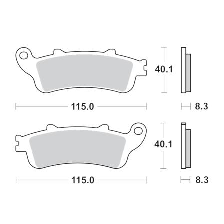 Etujarrupalat Moto-Master RoadPro Sinter - Honda VTX 1800 2008-2008