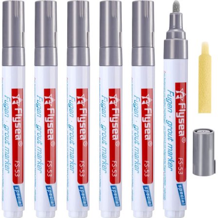 Kakelfogpenna Wall Grout Restorer Pen Repair Marker Fogfyllningspenna för väggkakelrestaurering Badrumsgolv (Ljusgrå)
