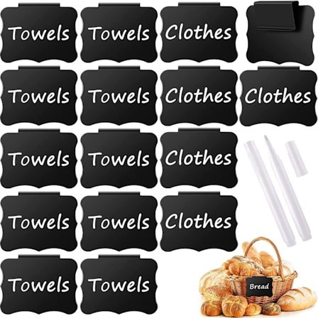 20 hengende kurv klips PVC etikett klips viskbare plast skilt prislapp hvit visittkort holder