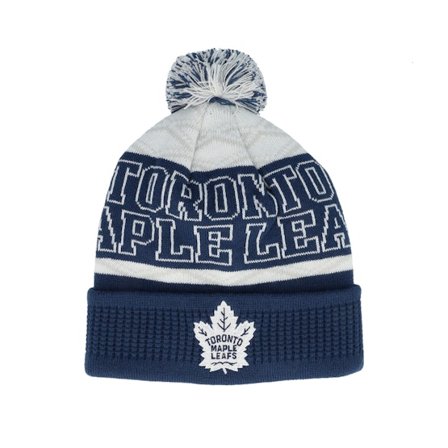 Outerstuff - NHL Blauw pom Beanie - Kids Toronto Maple Leafs NHL Beanie Blue/White Pom @ Hatstore