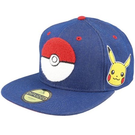 Difuzed - Blå snapback Keps - Pokémon Denim Cap Blue Snapback @ Hatstore